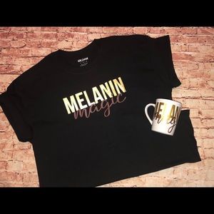 Melanin Magic shirt and coffee mug combo